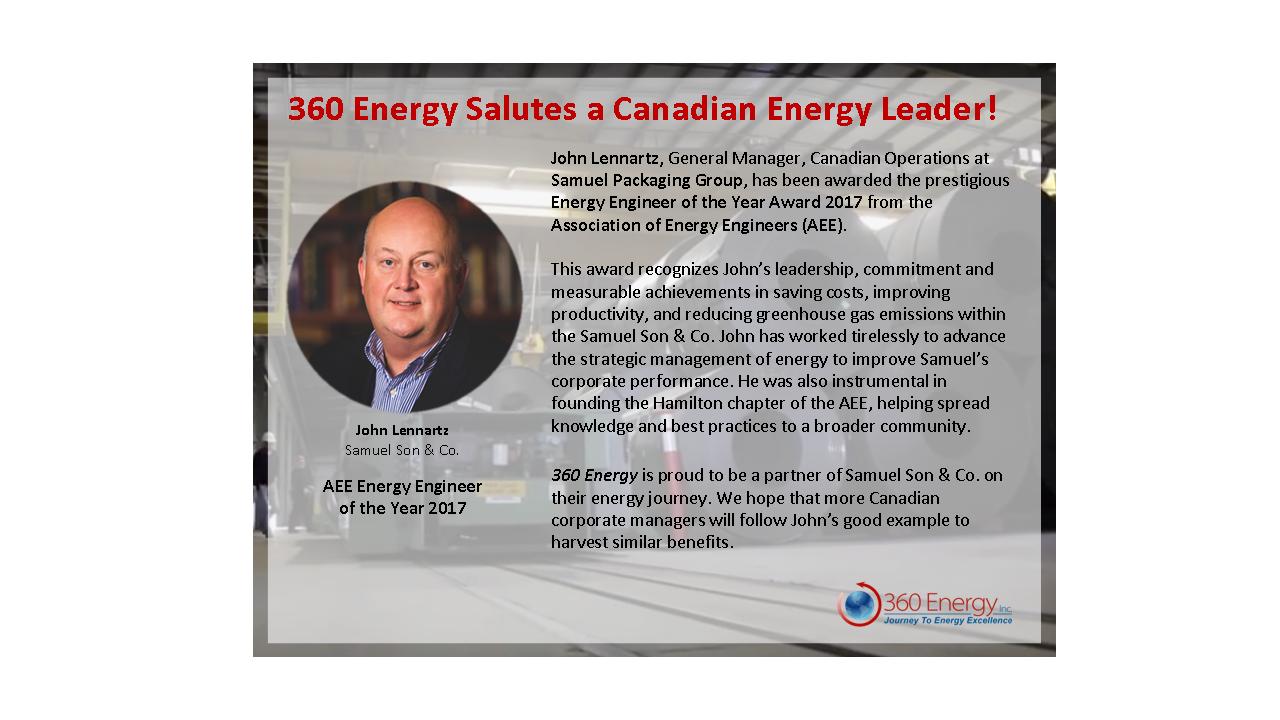 360 Energy Salutes a Canadian Energy Leader